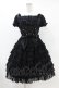 画像1: Angelic Pretty / ジョーゼットフリルシンフォニーワンピース Free ブラック H-25-06-17-1019-AP-OP-NS-ZH (1)