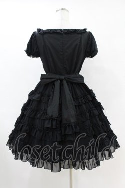 画像2: Angelic Pretty / ジョーゼットフリルシンフォニーワンピース Free ブラック H-25-06-17-1019-AP-OP-NS-ZH