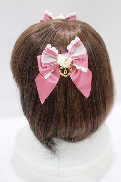 画像2: BABY,THE STARS SHINE BRIGHT / Pearl Bouquetミニリボンコーム  ローズピンク H-25-06-17-064-BA-AC-NS-ZH