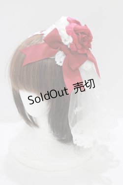 画像1: BABY,THE STARS SHINE BRIGHT / アントワーヌブーケカチューシャ  オフ白/エンジ H-25-06-17-065-BA-AC-NS-ZH