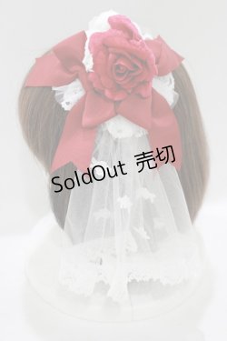 画像2: BABY,THE STARS SHINE BRIGHT / アントワーヌブーケカチューシャ  オフ白/エンジ H-25-06-17-065-BA-AC-NS-ZH