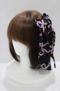Angelic Pretty / Sweetie Ribbonリボンクリップ  ブラック/ピンク H-25-06-17-067-AP-AC-NS-ZH