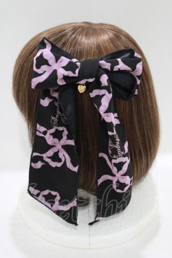 画像2: Angelic Pretty / Sweetie Ribbonリボンクリップ  ブラック/ピンク H-25-06-17-067-AP-AC-NS-ZH