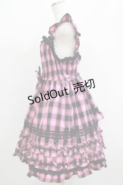 画像2: Angelic Pretty / Cotton candyシャーリングジャンパースカートSet Free ブラック/ピンク H-25-06-17-006-AP-OP-NS-ZH