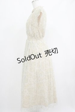 画像2: an another angelus / 50sローズプリントチュールギャザーワンピース Free L/YELLOW H-25-06-17-014-CA-OP-NS-ZH