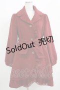 axes femme / レース襟コート M ワイン H-25-06-17-020-AX-CO-NS-ZT-C034