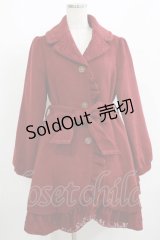 axes femme / レース襟コート M ワイン H-25-06-17-020-AX-CO-NS-ZT-C034