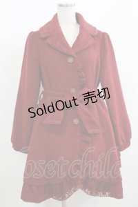 axes femme / レース襟コート M ワイン H-25-06-17-020-AX-CO-NS-ZT-C034