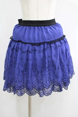 画像1: axes femme / シフォンスカート M ブルー H-25-06-17-023-AX-SK-NS-ZH