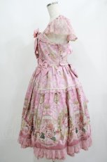 画像2: Angelic Pretty / Rose Museumティアードジャンパースカート Free ピンク H-25-06-17-025-AP-OP-NS-ZH (2)