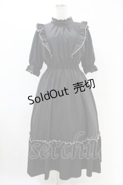 画像1: m petit by misako / NINA'SコラボAMハイショクメローワンピース L ブラック H-25-06-18-029-LO-OP-NS-ZH