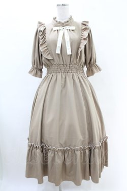 画像1: m petit by misako / NINA'SコラボAMハイショクメローワンピース M ベージュ H-25-06-18-031-LO-OP-NS-ZH