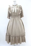 m petit by misako / NINA'SコラボAMハイショクメローワンピース L ベージュ H-25-06-18-032-LO-OP-NS-ZH