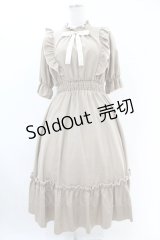 m petit by misako / NINA'SコラボAMハイショクメローワンピース L ベージュ H-25-06-18-032-LO-OP-NS-ZH