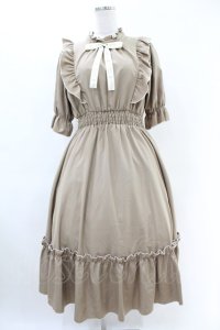 m petit by misako / NINA'SコラボAMハイショクメローワンピース L ベージュ H-25-06-18-032-LO-OP-NS-ZH