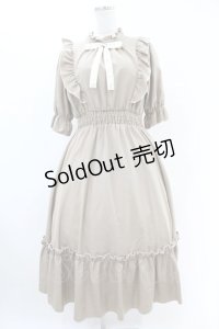 m petit by misako / NINA'SコラボAMハイショクメローワンピース L ベージュ H-25-06-18-032-LO-OP-NS-ZH