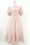 m petit by misako / AM*ギンガムCHKワンピース L ピンク H-25-06-18-035-LO-OP-NS-ZH