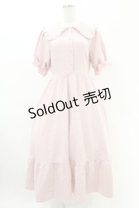 m petit by misako / AM*ギンガムCHKワンピース L ピンク H-25-06-18-035-LO-OP-NS-ZH