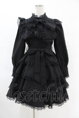 ManonMimie / Layered Skirt Dolly Ribbon OP Free ブラック H-25-06-18-038-0-OP-NS-ZH