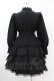 画像2: ManonMimie / Layered Skirt Dolly Ribbon OP Free ブラック H-25-06-18-038-0-OP-NS-ZH (2)