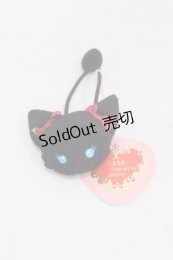 画像1: BABY,THE STARS SHINE BRIGHT / ねこくみゃちゃんヘアゴム  ブラック H-25-06-18-009-BA-AC-NS-ZH