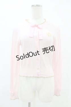 画像1: Angelic Pretty / 恋する乙女リボンニットカーディガン Free ピンク H-25-06-18-054-AP-TO-NS-ZH