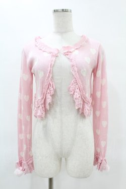 画像1: Angelic Pretty / ラブリィハートファーニットボレロ Free ピンク H-25-06-18-056-AP-TO-NS-ZH