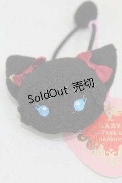 画像2: BABY,THE STARS SHINE BRIGHT / ねこくみゃちゃんヘアゴム  ブラック H-25-06-18-009-BA-AC-NS-ZH