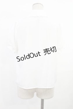 画像2: Ank Rouge / バックルリボンブラウス M オフ/ブラック H-25-06-18-1029-CA-BL-NS-ZH