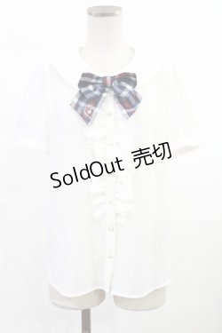 画像1: Secret Honey / チェックリボンブラウス Free オフ H-25-06-18-1030-CA-BL-NS-ZH