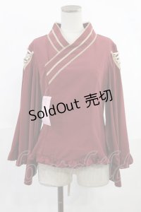 metamorphose / 着物合わせ風ブラウス サイズ1 えんじ H-25-06-18-1031-ME-BL-NS-ZH