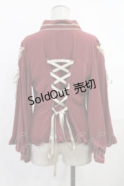 画像3: metamorphose / 着物合わせ風ブラウス サイズ1 えんじ H-25-06-18-1031-ME-BL-NS-ZH