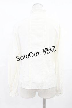 画像2: Victorian maiden / レースリボン付スタンドカラーブラウス free アイボリー H-25-06-18-1034-CL-BL-NS-ZH