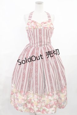 画像1: Innocent World / ストロベリージャムジャンパースカート M108cm丈 レッド H-25-06-18-1003-IW-OP-NS-ZH