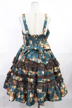 画像3: axes femme kawaii / アンティークローズ柄ジャンパースカート M グリーン H-25-06-18-1006-AX-OP-NS-ZH
