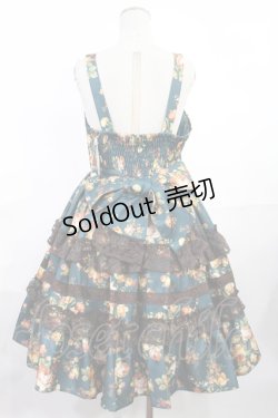 画像3: axes femme kawaii / アンティークローズ柄ジャンパースカート M グリーン H-25-06-18-1006-AX-OP-NS-ZH