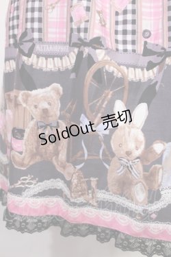 画像4: metamorphose / Happy Sewing Timeジャンパースカート+ヘッドドレスセット サイズ1 ブラック/ピンク H-25-06-18-1001-ME-OP-NS-ZH