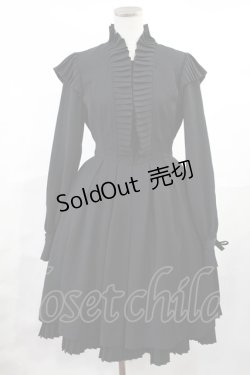画像1: Victorian maiden / プリーツカラーワンピース（2004年） Free ブラック H-25-06-18-1010-CL-OP-NS-ZH