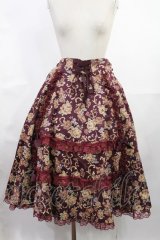 metamorphose / 【プラスサイズ】ゴブラン風くまちゃんバッスルスカート プラスサイズ ボルドー H-25-06-18-1014-ME-SK-NS-ZH