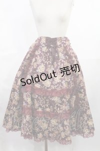 metamorphose / 【プラスサイズ】ゴブラン風くまちゃんバッスルスカート プラスサイズ ボルドー H-25-06-18-1014-ME-SK-NS-ZH