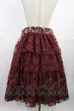 画像3: metamorphose / 【プラスサイズ】ゴブラン風くまちゃんバッスルスカート プラスサイズ ボルドー H-25-06-18-1014-ME-SK-NS-ZH