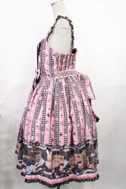 画像2: metamorphose / 【プラスサイズ】Happy Sewing Time フリルジャンパースカート+ヘッドドレスセット プラスサイズ ブラック/ピンク H-25-06-18-1002-ME-OP-NS-ZH