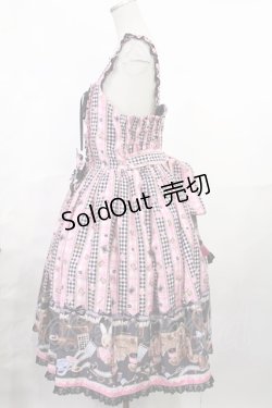 画像2: metamorphose / 【プラスサイズ】Happy Sewing Time フリルジャンパースカート+ヘッドドレスセット プラスサイズ ブラック/ピンク H-25-06-18-1002-ME-OP-NS-ZH