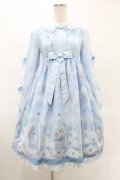 Angelic Pretty / Cecilia Crossワンピース Free サックス H-25-06-18-018-AP-OP-NS-ZH