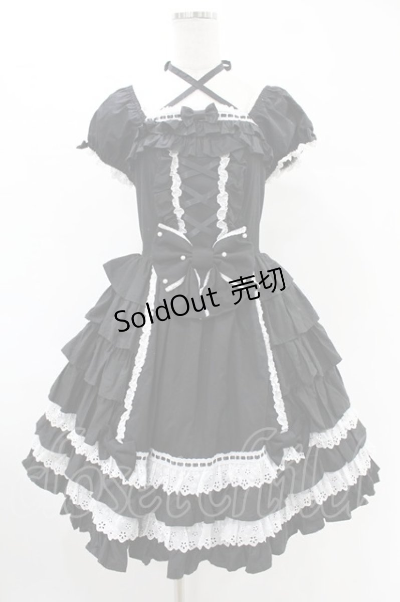 画像1: Angelic Pretty / Sweets Princessワンピース Free ブラック H-25-06-18-022-AP-OP-NS-ZH (1)