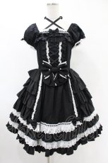画像1: Angelic Pretty / Sweets Princessワンピース Free ブラック H-25-06-18-022-AP-OP-NS-ZH (1)