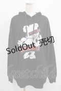 LISTEN FLAVOR / Banned Bear Hoodie  ブラック H-25-06-19-029-PU-TO-KB-ZH