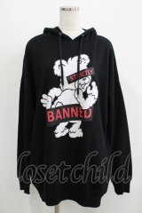 LISTEN FLAVOR / Banned Bear Hoodie  ブラック H-25-06-19-029-PU-TO-KB-ZH