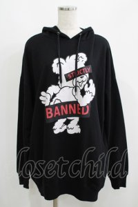LISTEN FLAVOR / Banned Bear Hoodie  ブラック H-25-06-19-029-PU-TO-KB-ZH