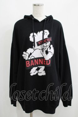 画像1: LISTEN FLAVOR / Banned Bear Hoodie  ブラック H-25-06-19-029-PU-TO-KB-ZH